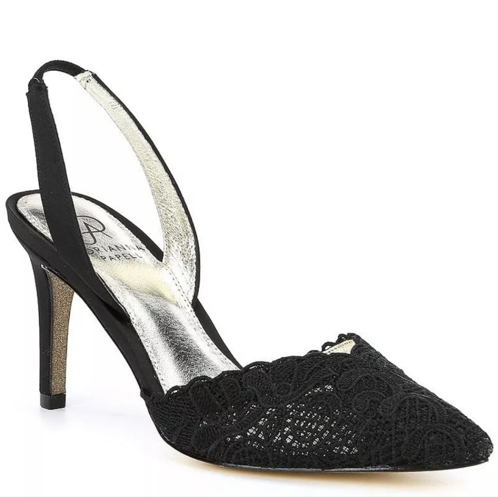 Adrianna Papell Women's Hallie Pump Black Attalie Lace 9.5 NWT
